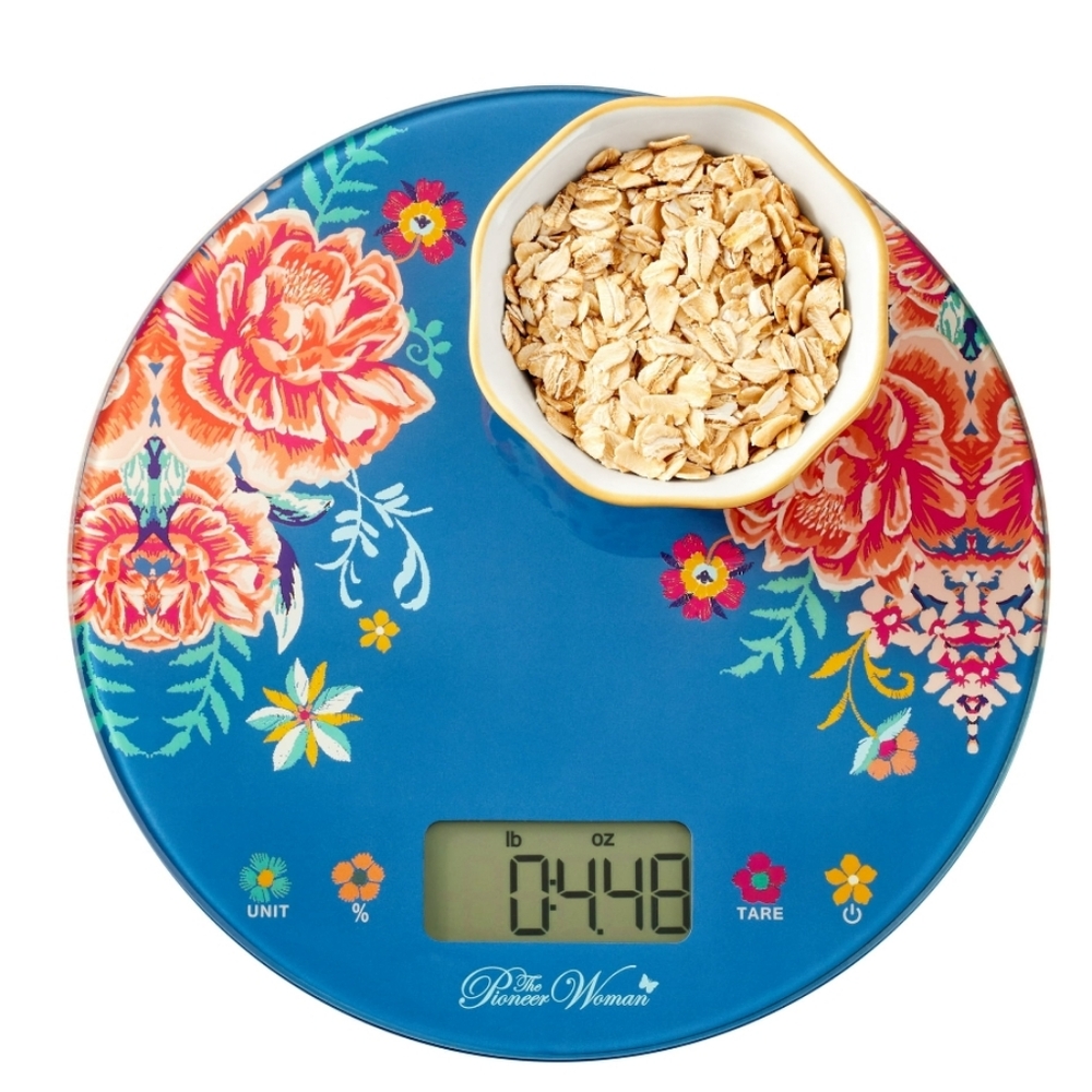 ❤️ SALE New Pioneer Woman Keepsake Floral 15 Lbs Bakery Digital Glass Scale